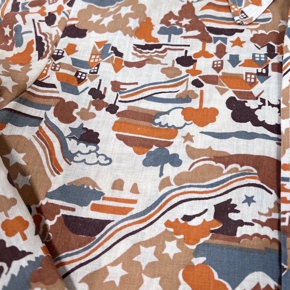 1970s RARE MOD Novelty Mac Shapely 15 1/2 Button Up Dress shirt Groovy Disco - Picture 4 of 11